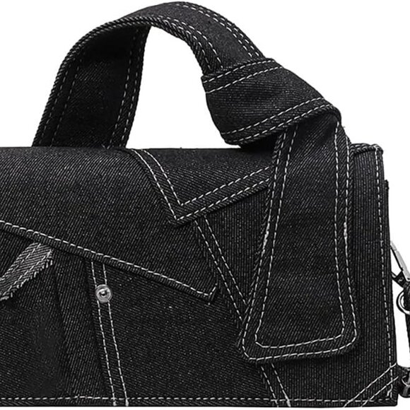 Jewelry - Women Denim Small Square Bag Patchwork Shoulder Handbag Premium Texture Crossbod